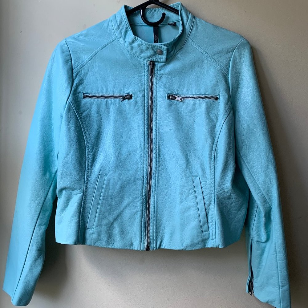 Mint Faux Leather Jacket - 10P